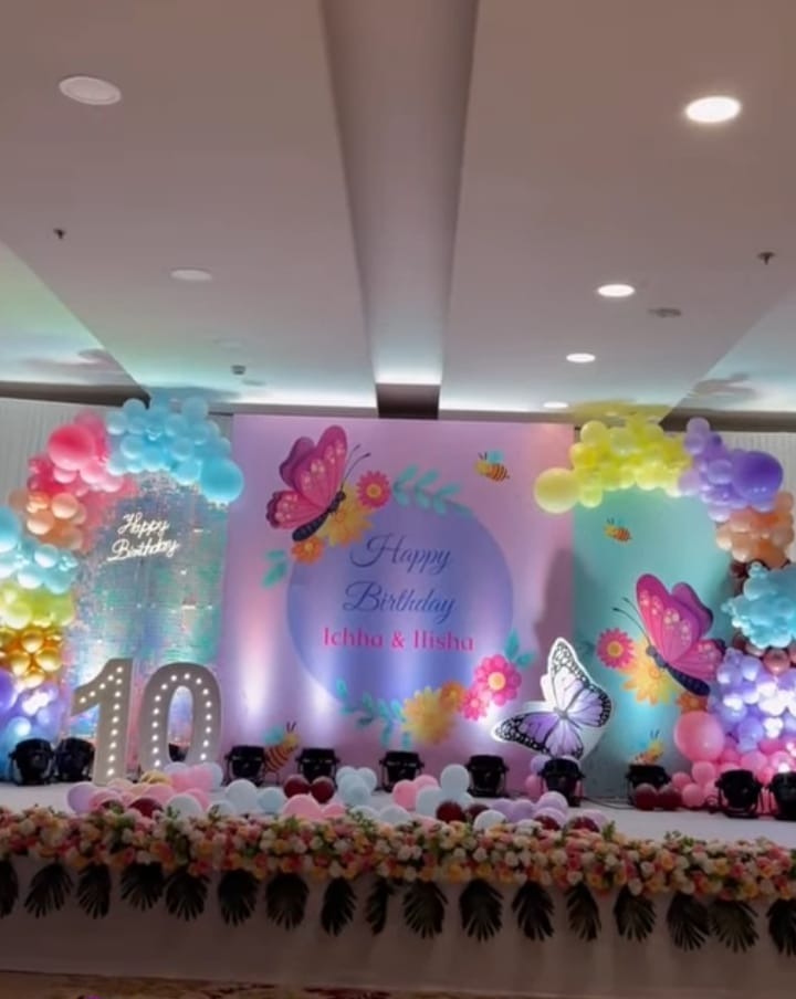 Ichha & Ilisha 10th Birthday Butterfly Theme Decor